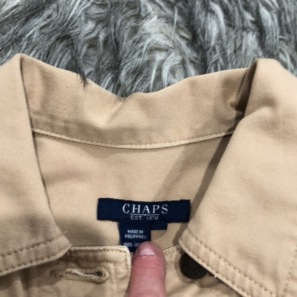 Chaps Tan Button-Up Jacket - Picture 4 of 4